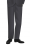 Step out in this highly sophisticated pair of men's hand tailored suit pants with the classic flat front design. This custom made suit pants has great features such as two point button and hook closure, a flattering slim cut pair of pants, front slash pockets, back pockets, beautifully hand-stitched belt loops and so on.