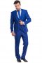 Mens Bespoke French Blue Three Piece Suit