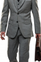 Mens Bespoke Grey Three Piece Suit