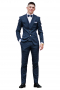 Mens Tailor Made Blue Checks Three Piece Suit