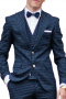 Mens Tailor Made Blue Checks Three Piece Suit
