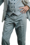 Mens Custom Made Three Piece Grey Suit