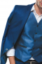 Mens Bespoke Slim Fit Blue Three Piece Suit