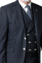Mens Custom Made Three Piece Striped Suit