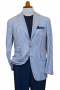 Mens Bespoke Linen Wool Black Stripe White Blazer