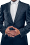This must buy mens handmade cashmere wool blazer in denim blue is an ideal golf jacket that also serves the purpose of an elegant mens bespoke blazer for meetings and interviews. It has a stylishly designed centre vent that makes it look a great deal more stunning in combination with the upper welt pocket and 2 lower flap pockets that it boasts on a slim cut fit. This made to order mens sports jacket in cashmere wool is a handsome single breasted formal, supported by a two button front closure for all day comfort.