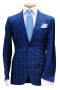 Mens Handmade Blue Plaid Blazer Cotton Blazer