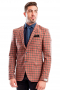 This single breasted mens handmade wool plaid blazer in camel colour is a must have stunner for all interviews and meetings. It puts to display an exciting pattern of two fashionable lower pockets with flaps, one neatly sewn upper welt pocket, and artistically done notch lapels. Woven to offer maximum comfort, this made to measure sports jacket puts its best foot forward by providing a luxurious feel all day long. Order online and incorporate this slim fit single breasted bespoke blazer as a regular part of your stylish office we