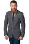 Mens Handmade Bespoke Dark Grey Wool Blazer