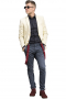 This handmade single-breasted cream jacket for men is an elegant next-level office-wear with a two button front closure and notch lapels. It is made to measure with high-quality alpaca wool that is unbelievably soft and breathable. This slim-fit corporate sports jacket also puts forth a stunning hand sewn standard upper pocket with welt and two lower pockets with flaps. It is a must-buy slim fit wardrobe essential that'll look enticing with formal slim fit pants and custom made linen shirts that you can wear for interviews.
