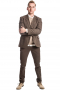 This custom made brown mens jacket comes in an enticing blend of wool and linen. It is a must-have made to measure single-breasted wardrobe essential that's slim-fit and will make you look nothing less than a style icon at work. It looks every bit classy and is the representative of an ultra-modern look that boasts two buttons for front closure, a standard upper pocket with welt, two lower pockets with flaps, and notch lapels for added oomph.