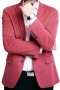 This is one luxuriously designed wool blazer for men that brings out an exciting shade of salmon. It is custom made to fit your needs and it sports an elegant upper welt pocket and two standard lower pockets with flaps. Neat columns of notch lapels and a slim-fit cut are enough to bring out that extra elegance that all men possess. It can also be handmade to feature edge stitched lapels and pockets for added sense of sophistication that will make you look every bit professional and classy.  