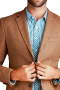 Mens Tailor Made Wool Blazer In Camel