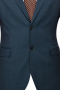 This men's dark navy plaid custom blazer is tailor made in a fine wool and cut to a slim fit, featuring single breasted button closure and peak lapels. It is perfect for all formal and special occasions.
