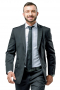 This men's black custom blazer is made to measure in a fine wool and cut to a slim fit, featuring single breasted button closure and notch lapels. It is sure to become one of your favorite wardrobe staples.