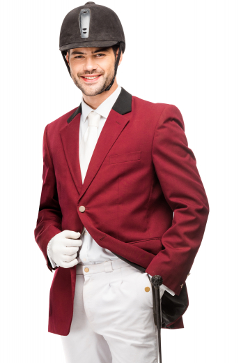 This men's red blazer is a very stylish option for any formal occasion! It is tailor made in a fine wool and cut to a slim fit, featuring single breasted button closure and notch lapels.