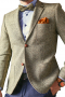 These men's tan blazer are tailor made in a fine wool and tweed and cut to a slim fit, featuring single breasted button closure and hand stitched lapels. It is a fantastic formal wardrobe staple!