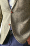 These men's tan blazer are tailor made in a fine wool and tweed and cut to a slim fit, featuring single breasted button closure and hand stitched lapels. It is a fantastic formal wardrobe staple!