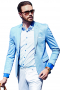 Mens Light Blue Tailored Blazer
