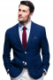 These men's navy blazer are tailor made in a fine wool and tweed and cut to a slim fit, featuring single breasted button closure and hand stitched lapels. It is a fantastic formal wardrobe staple!
