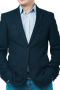 Mens French Blue Hand Bespoke Blazer