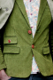 These men's green blazer are tailor made in a fine wool and tweed and cut to a slim fit, featuring single breasted button closure and notch lapels. It is a fantastic formal wardrobe staple!