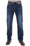 These men's dark blue denim jeans are tailor made in a fine denim and cut to a slim fit, featuring extended belt loops and levi style pockets. It is a fantastic casual wardrobe staple!