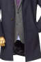 Mens Black Classic Single Breasted Tailored Coat