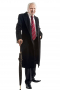 Mens Long Black Tailored Classic Coat