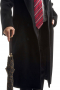 Mens Long Black Tailored Classic Coat