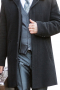 Mens Black Classic Tailored Winter Coat