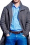 Mens Charcoal Semi Casual Bespoke Made Coat
