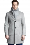 This men's custom made grey coat is tailor made in a fine wool blend and cut to a slim fit, featuring slash pockets, extended belt loops and a flat front pleat. It is a classic winter coat, sure to become a staple in your everyday wardrobe!