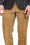 This men's custom made caramel trouser is tailor made in a fine wool blend and cut to a slim fit, featuring slash pockets, extended belt loops and a flat front pleat. It is a classic option for your formal occasions!