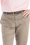 This men's custom made tan trouser is tailor made in a fine wool blend and cut to a slim fit, featuring slash pockets, extended belt loops and a flat front pleat. It is a fashionable and stylish option for your formal wardrobe.