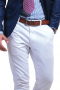 Mens Custom Modern Designed White Formal Trouser