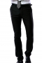 This men's custom made black trouser is cut to a perfect fit! It is tailor made in a fine wool blend and cut to a slim fit, featuring slash pockets, extended belt loops and a flat front pleat.