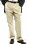 This men's custom made pale cream trouser is tailor made in a fine wool blend and cut to a slim fit, featuring slash pockets, extended belt loops and a flat front pleat. It is a classic option for your formal occasions!