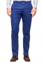 This men's custom made blue trouser is tailor made in a fine wool blend and cut to a slim fit, featuring slash pockets, extended belt loops and a flat front pleat. It is a sleek and bold option for your everyday wardrobe!