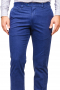 This men's custom made blue trouser is tailor made in a fine wool blend and cut to a slim fit, featuring slash pockets, extended belt loops and a flat front pleat. It is a sleek and bold option for your everyday wardrobe!
