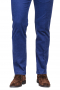 This men's custom made blue trouser is tailor made in a fine wool blend and cut to a slim fit, featuring slash pockets, extended belt loops and a flat front pleat. It is a sleek and bold option for your everyday wardrobe!