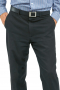 This men's custom made black trouser is custom made in a fine wool blend and cut to a slim fit, featuring slash pockets, extended belt loops and a flat front pleat. It is a fantastic option for your everyday wardrobe!