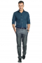 Mens Semi Formal Tailored Charcoal Trouser