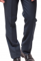 This men's navy pant is tailor made in a fine wool blend and cut to a slim fit, featuring slash pockets and a flat front pleat. 