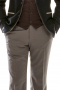 Mens Tailored Classic Formal Brown Pant
