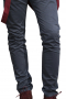 This men's charcoal and black pant is tailor made in a fine wool blend and cut to a slim fit, featuring slash pockets, contrast stitching, and extended belt loops, perfect to dress up or down for any occasion.