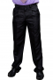 This sleek men's dark black trouser is tailor made in a fine wool blend and cut to a slim fit, featuring slash pockets and a flat front pleat. This hand tailored pair of pants is a great office buy.