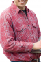 This men's slim cut red and pink checkered button down is tailor made in a fine linen blend and features an ainsley collar and rounded barrel cuffs. It is cut to a perfect fit and is a fantastic casual option for any day out!