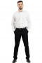 This men's slim cut white button down is tailor made in a fine linen blend and features an ainsley collar and rounded barrel cuffs. It is cut to a perfect fit and is a sleek option for all formal occasions!