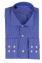 Mens Bespoke Striped Periwinkle Button Down